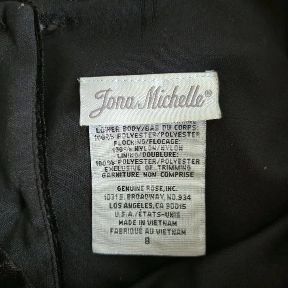 Jona Michelle Girls' Special Occasion Dress Black and White | Size 8 - Picture 3 of 9